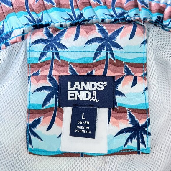 ⭐️⭐️SOLD⭐️⭐️ Men's Lands' End Swim Trunks | Palm Tree Print | Size Large - Picture 11 of 13